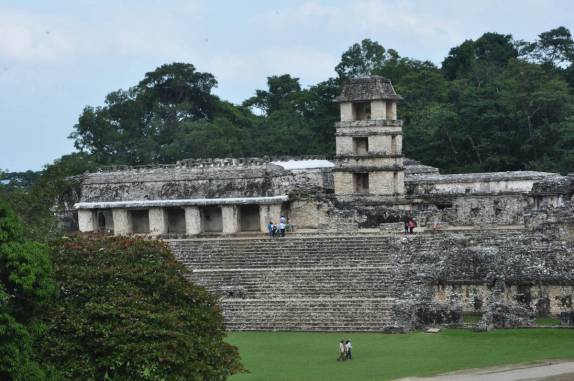 As magníficas ruínas do Palácio em Palenque, em Chiapas, no sul do México